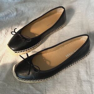 Jon Josef Paloma espadrille‎ Ballet flats black leather size 6 comfort casual